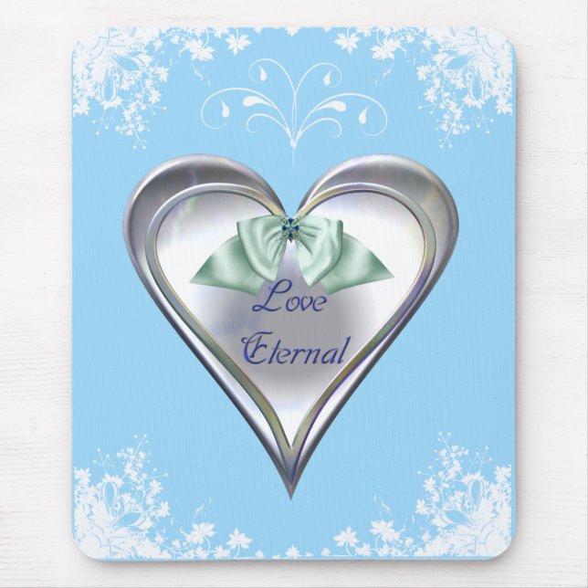 Blue Love Eternal Mouse Pad (Front)