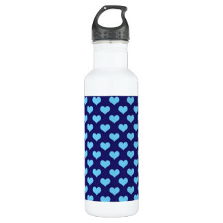 Blue Love Hearts 710 Ml Water Bottle