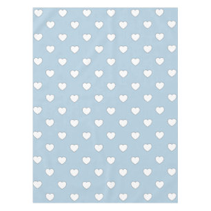 Blue Love Hearts Tablecloth