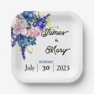 Blue lover  paper plate