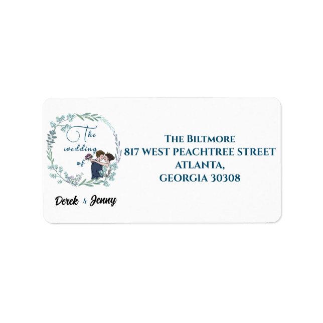 Blue lover wedding label (Front)