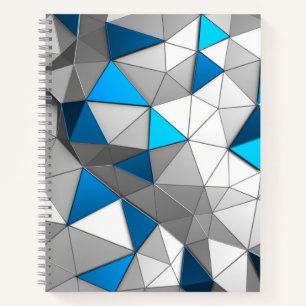 Blue Low-Poly Bullet Journal / Lined Notebook