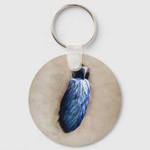 Blue Lucky Rabbit's Foot Key Ring