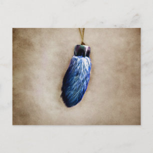 Blue Lucky Rabbit's Foot Postcard