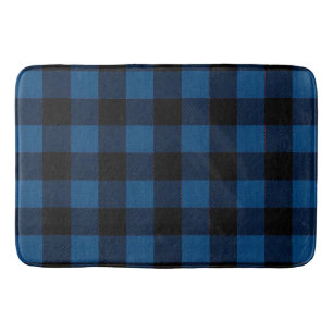 Blue Lumberjack Plaid Bath Mat