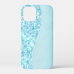 Blue Luxury Modern gradient galaxy glitter star iPhone 12 Mini Case