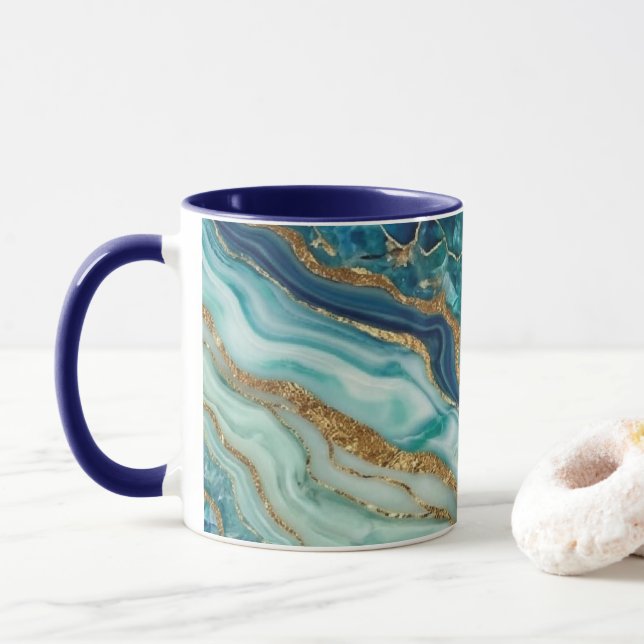 Blue luxury Mug (With Donut)