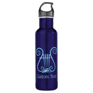 Blue Lyre Background 710 Ml Water Bottle