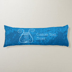 Blue Lyre Background Body Cushion