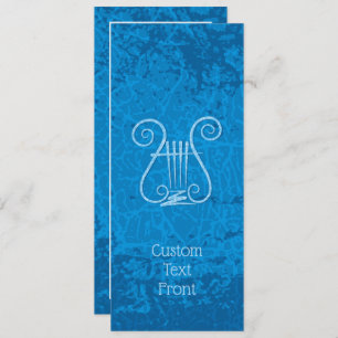 Blue Lyre Background Invitation