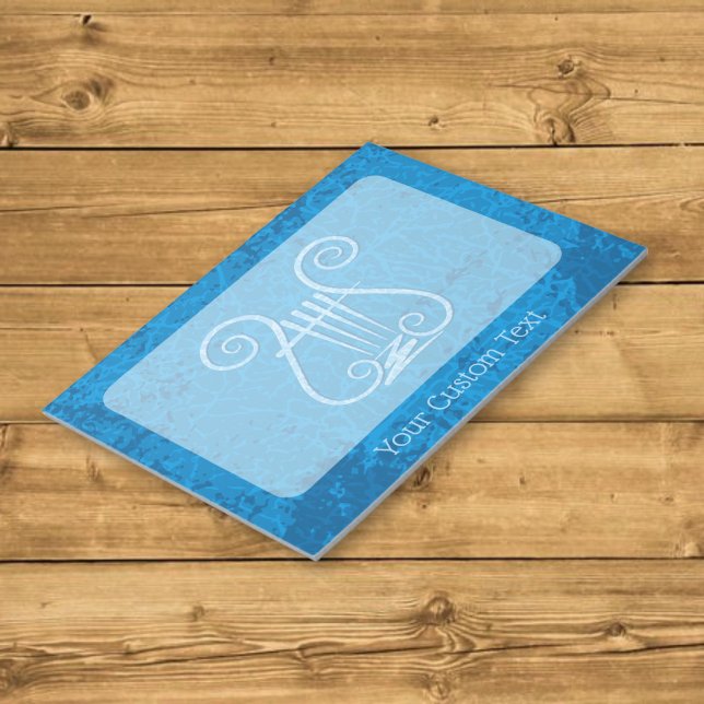 Blue Lyre Background Notepad (Creator Uploaded)
