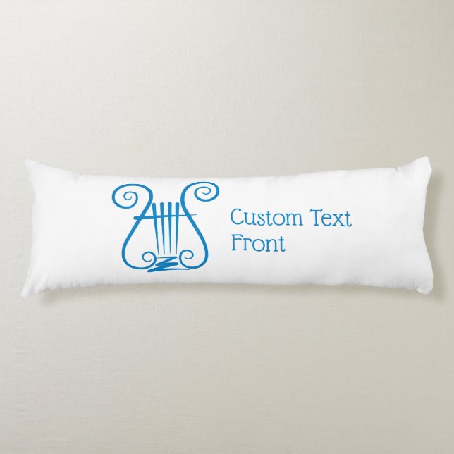 Blue Lyre Body Cushion (Front)