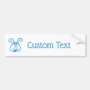 Blue Lyre Bumper Sticker
