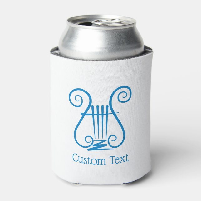 Blue Lyre Can Cooler (Can Front)