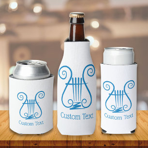 Blue Lyre Can Cooler