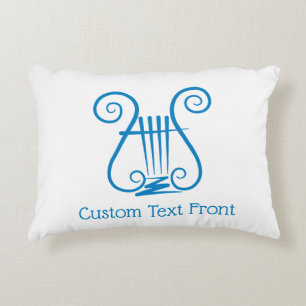 Blue Lyre Decorative Cushion