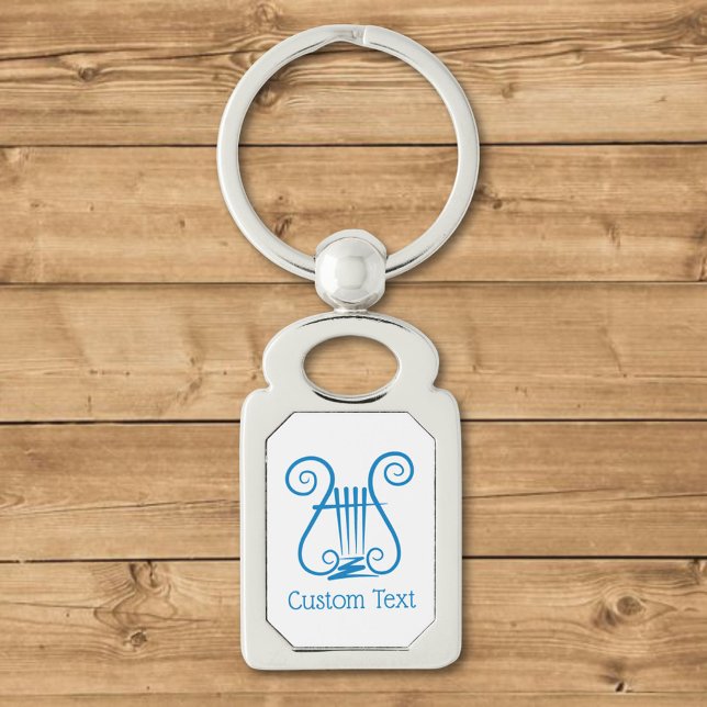 Blue Lyre Key Ring (Creator Uploaded)