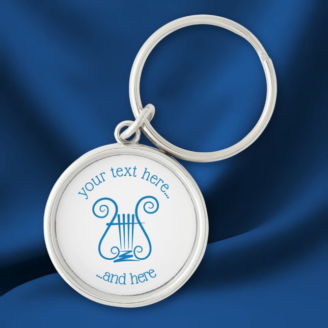 Blue Lyre Key Ring (Creator Uploaded)