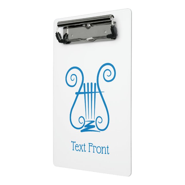 Blue Lyre Mini Clipboard (Angled2)