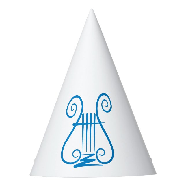 Blue Lyre Party Hat (Front)
