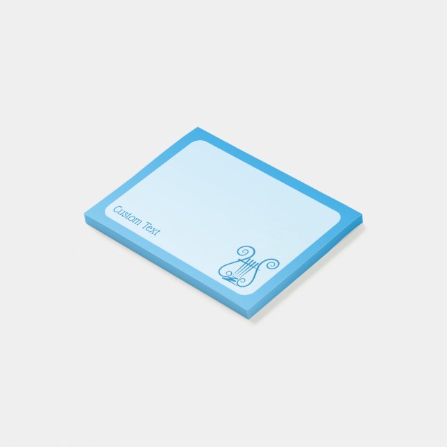 Blue Lyre Post-it Notes (Angled)