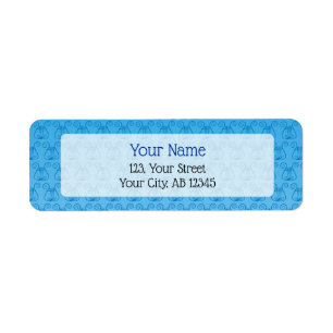 Blue Lyre Return Address Label