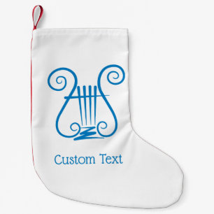 Blue Lyre Small Christmas Stocking