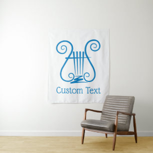 Blue Lyre Tapestry