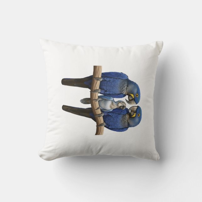 Blue Macaw Cushion (Front)