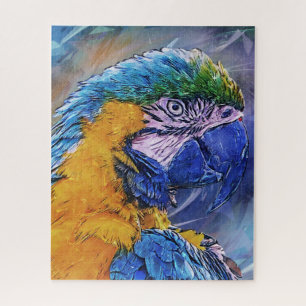 Blue Macaw Parrot Jigsaw Puzzle