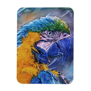 Blue Macaw Parrot Magnet