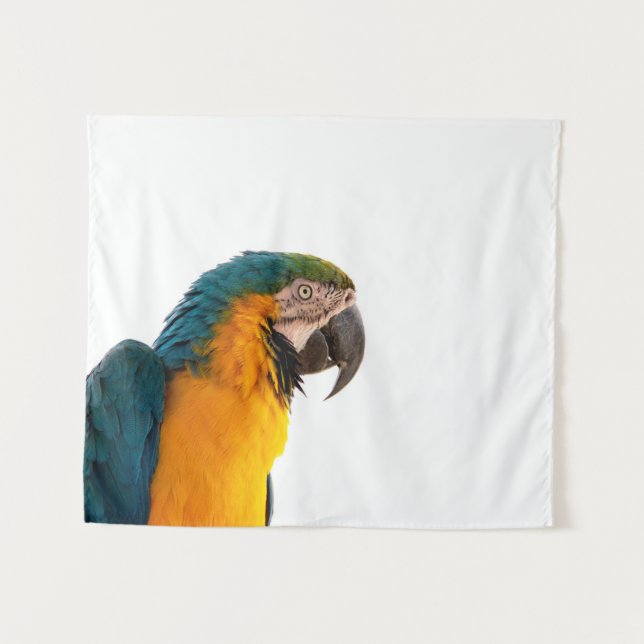 Blue macaw parrot  tapestry (Front (Horizontal))