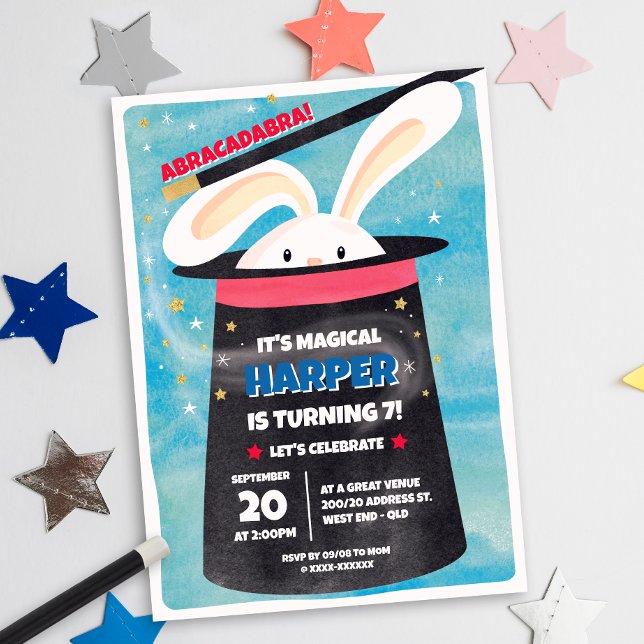 Blue Magic birthday party Invitation (Creator Uploaded)