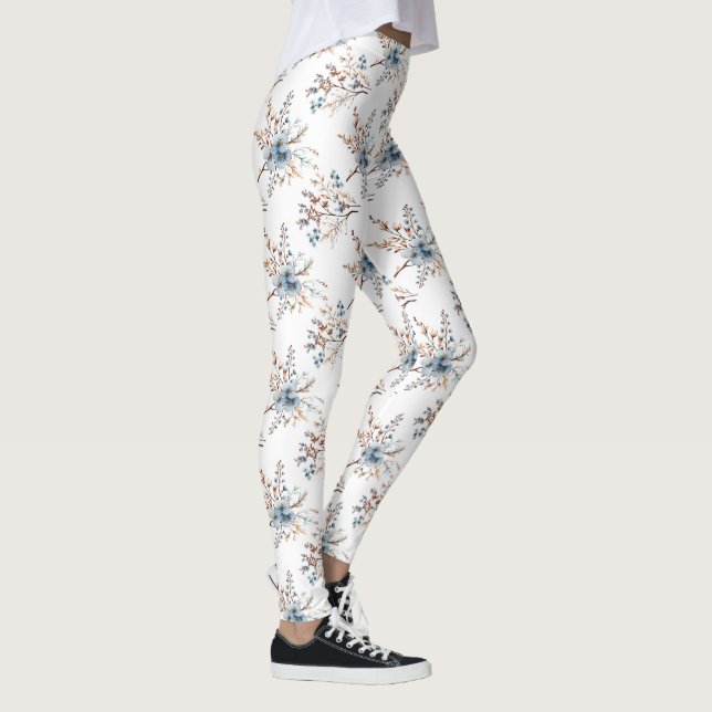 Blue Magnolia Leggings (Right)