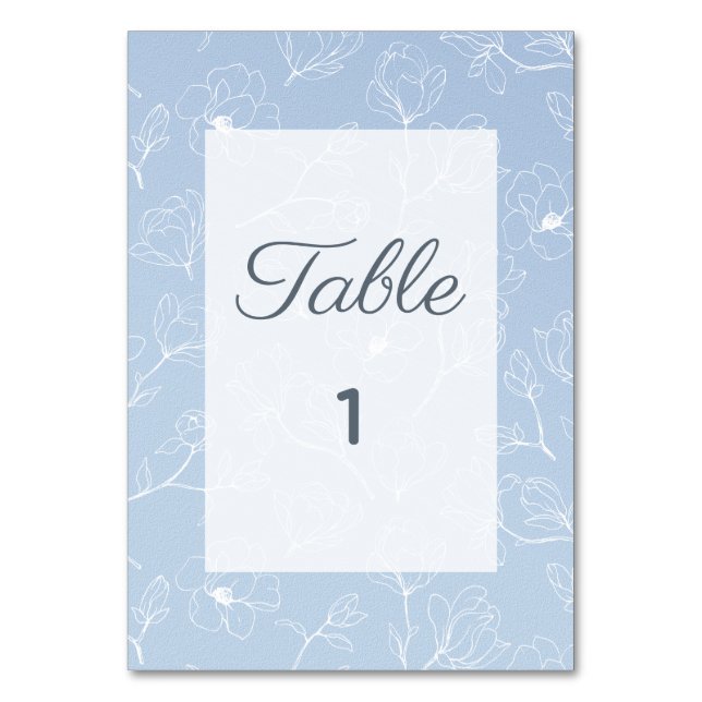 Blue Magnolia Table Number (Front)