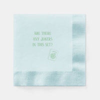 Blue Mah Jongg Napkins, Jokers, Mah Jong