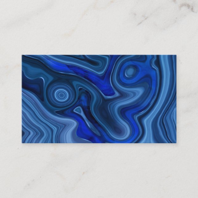 Blue Malachite Stone Mineral Gemstone Geology Business Card (Front)
