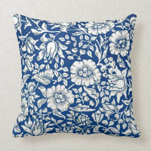 Blue Mallow vintage pattern Cushion