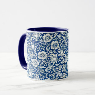 Blue Mallow vintage pattern Mug