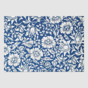 Blue Mallow vintage pattern Tissue Paper