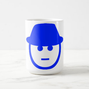 Blue Man Illustration Coffee Mug