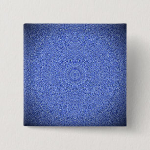 Blue Mandala 15 Cm Square Badge
