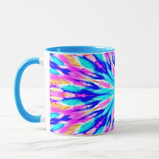 blue mandala artwork mug (Left)
