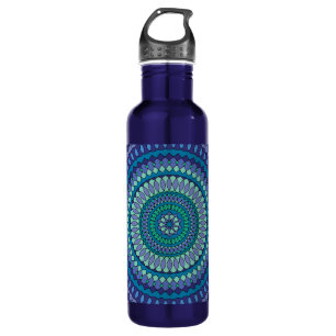 Blue Mandala Birthday Party Add Name 710 Ml Water Bottle