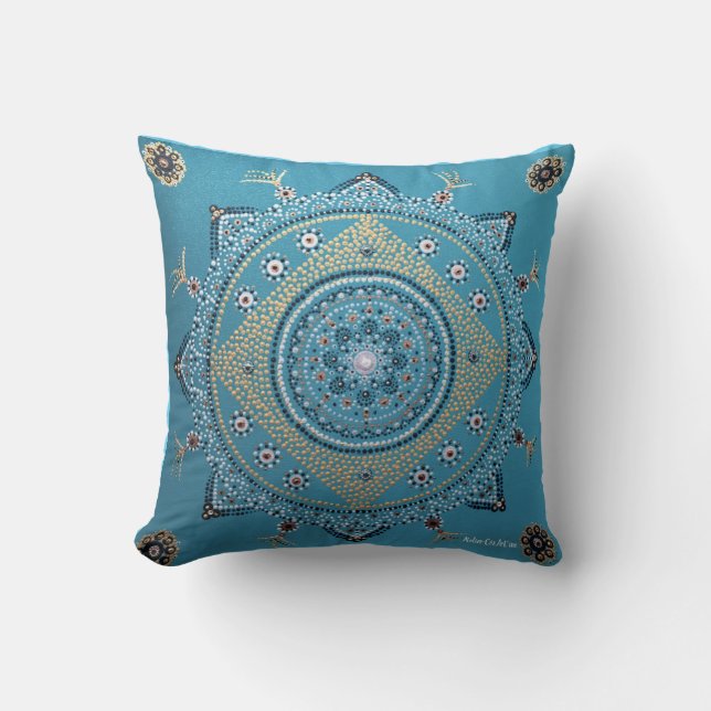 Blue Mandala Cushion (Front)