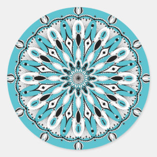 Blue Mandala (Design 2) Stickers