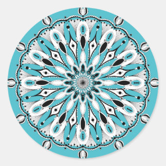 Blue Mandala (Design 2) Stickers