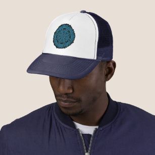 Blue Mandala Design Trucker Hat