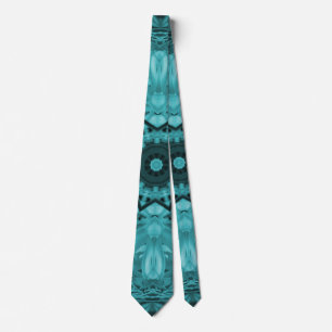 Blue Mandala Design - Zen Stylish & Trendy Men's Tie