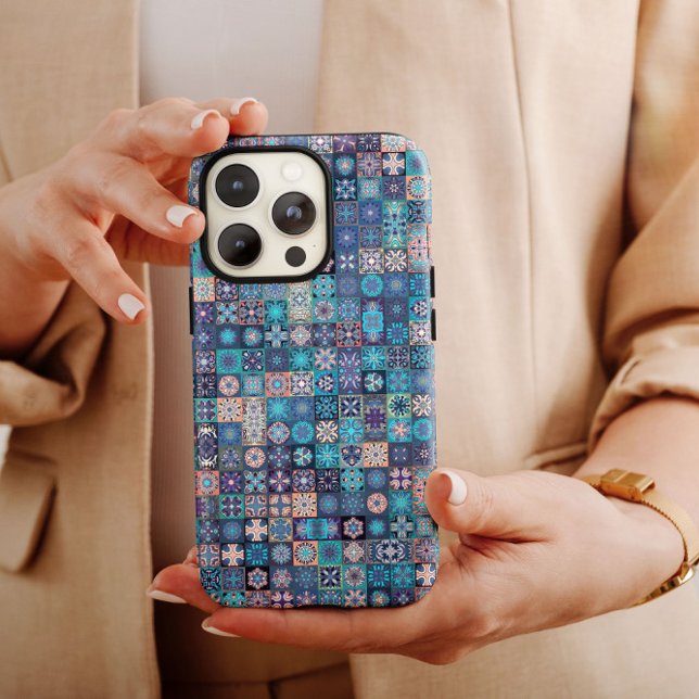 Blue Mandala Ethnic | iPhone 14 Case-Mate Case-Mate iPhone Case (Creator Uploaded)